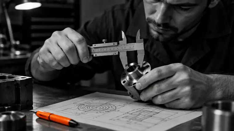 Ingeniero de aplicación revisando una especificación